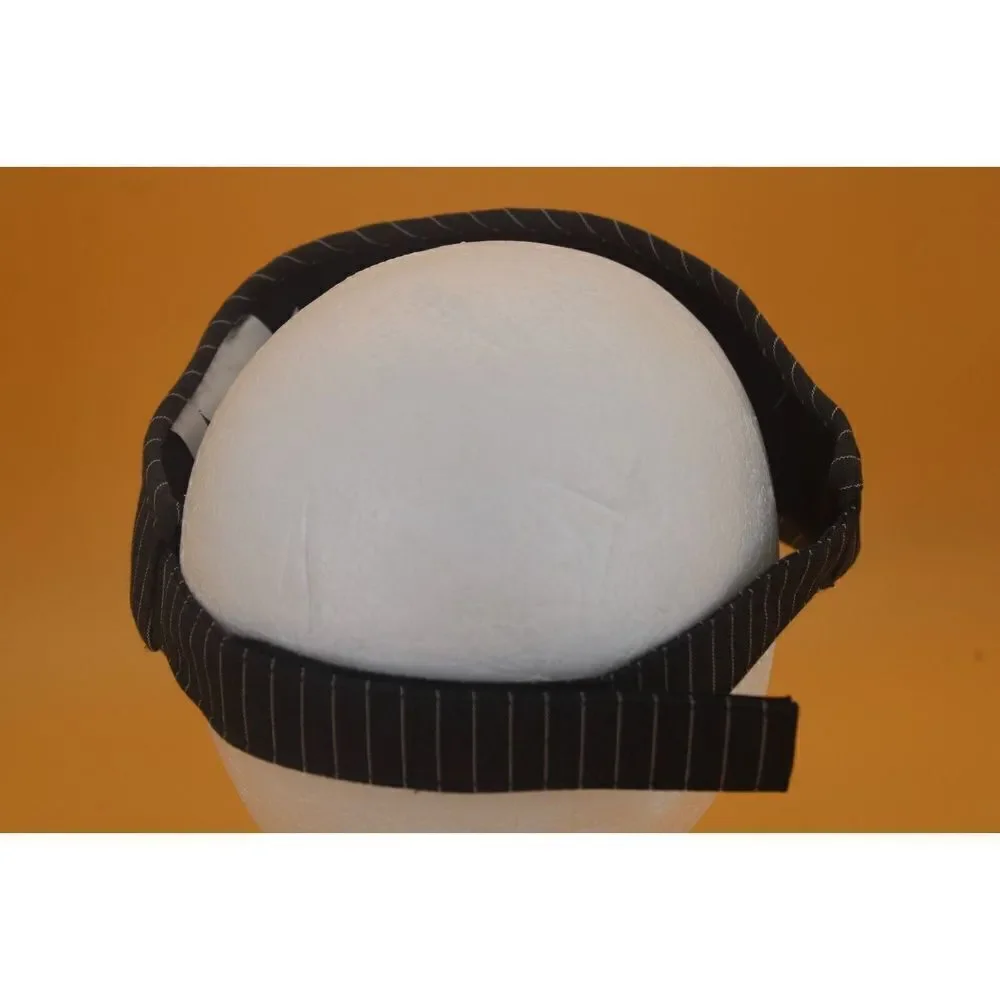 Disney Parks Striped Sun Visor With Black Embroidered Mickey OS